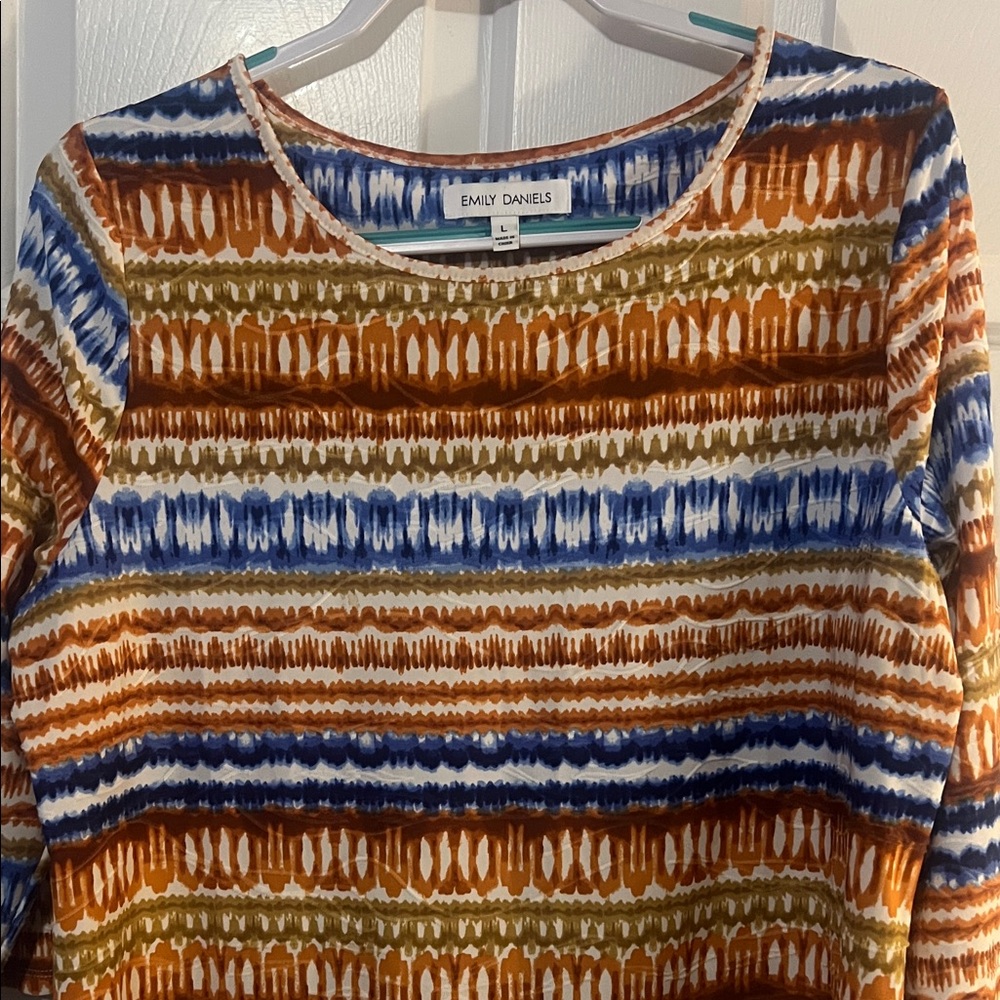 Emily Daniels Vibrant Striped Long Sleeve Top